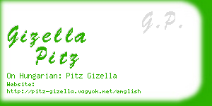 gizella pitz business card